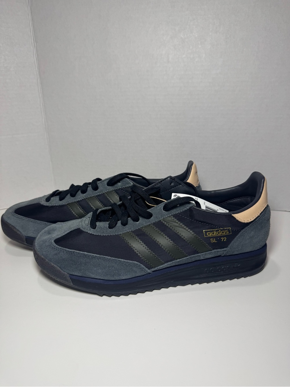 adidas SL 72 Sneakers in Black, Indigo & Tan